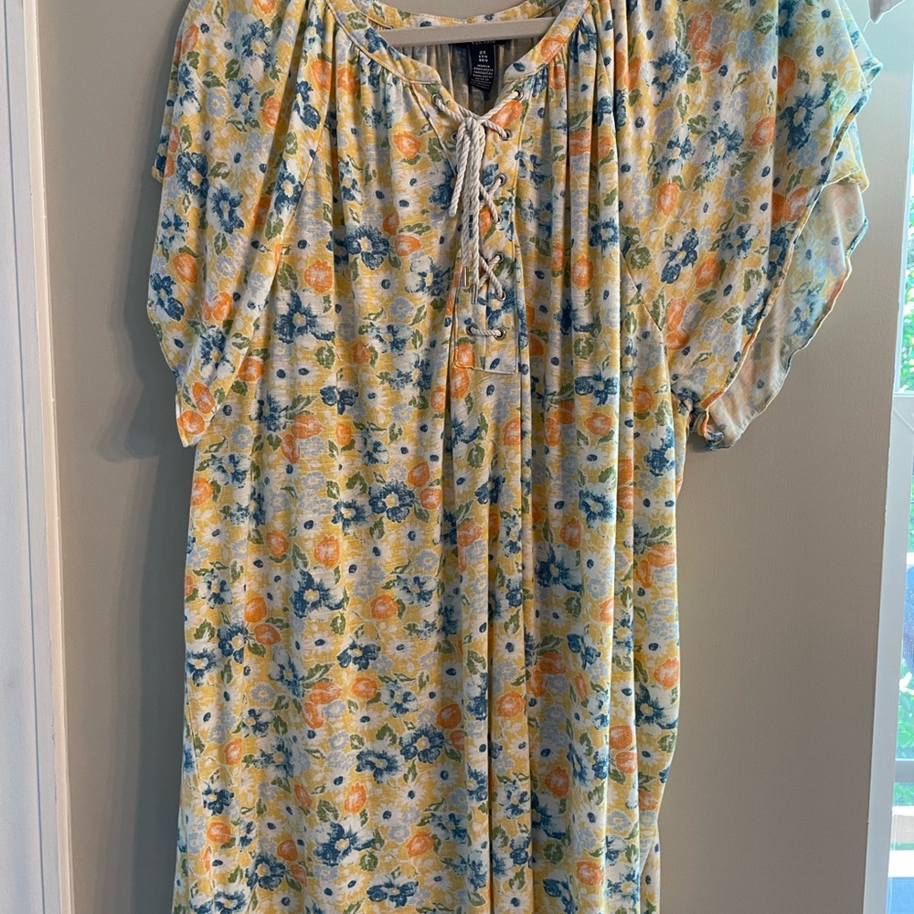Chaps 2X Short Sleeve Floral